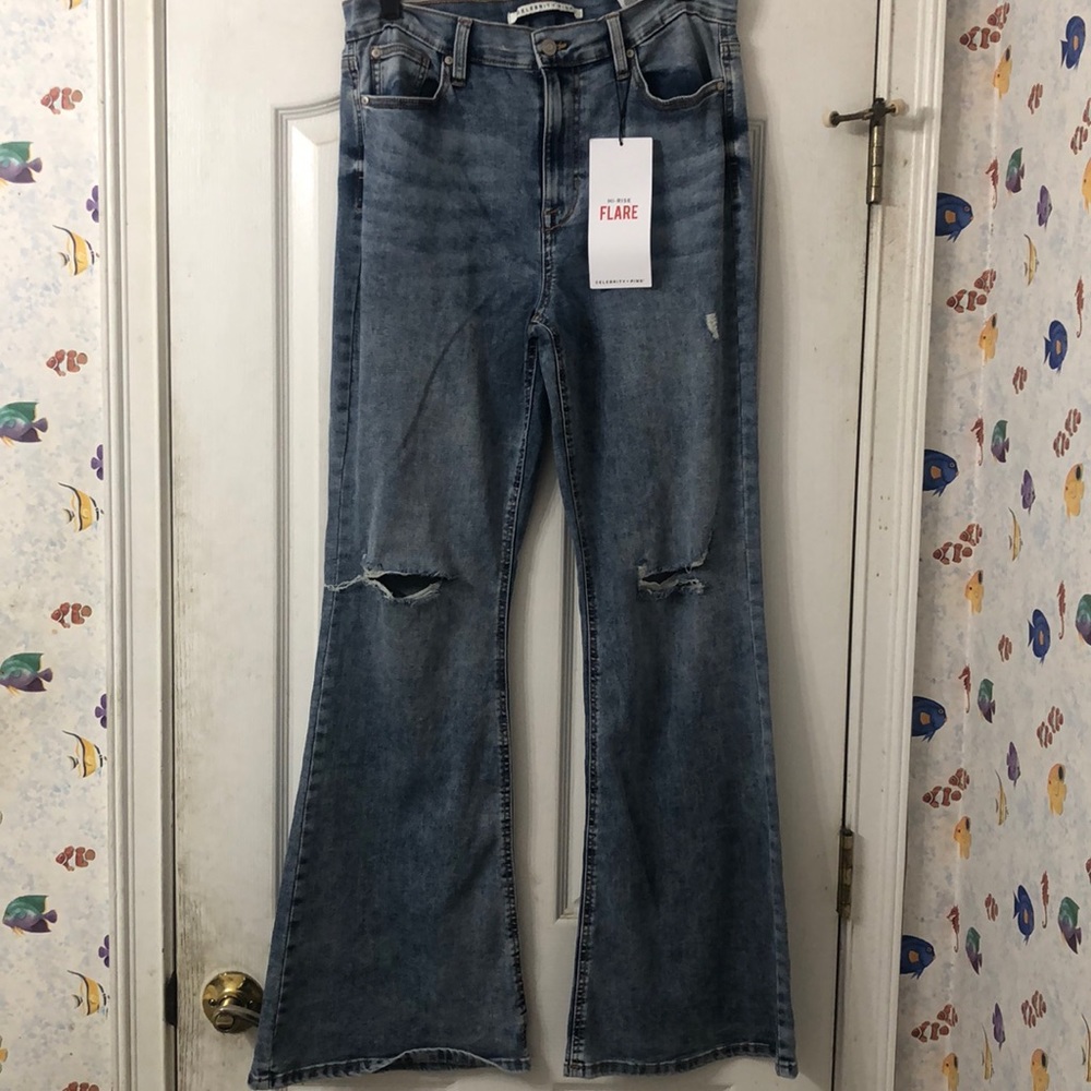 Flare Leg Jeans Vintage Look